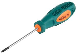 Отвертка Sturm, крестовая, магнитный наконечник, эргономич. ручка, PH0x75мм