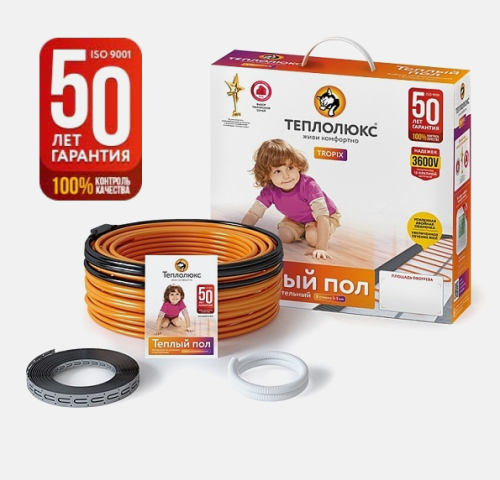 Кабель нагревательный "Теплолюкс" Tropix ТЛБЭ 21,0 м/340 Вт