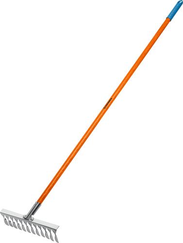 Грабли витые GRINDA PS-12 FIBER, фибергласовый черенок , 12 зубьев