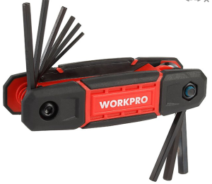 Набор ключей WORKPRO шестигранных, складных, 9шт