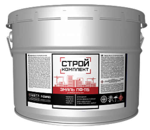 Эмаль ПФ-115 Стройкомплект, синяя, 20кг