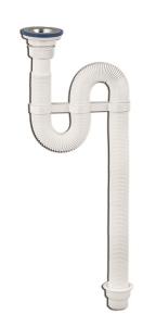 Сифон гофрированный "VIR" с нерж чашкой Ф70 мм (1 1/4"-Ф40/50)