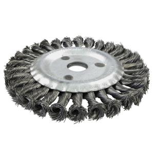 Щетка для УШМ дисковая усиленная Кратон O100 х 22,2 мм