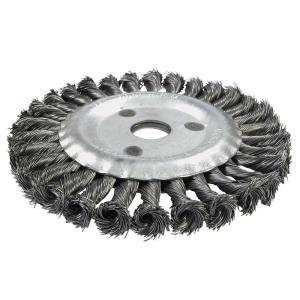 Щетка для УШМ дисковая усиленная Кратон O125 х 22,2 мм