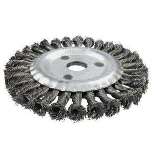 Щетка для УШМ дисковая усиленная Кратон O150 х 22,2 мм