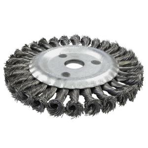 Щетка для УШМ дисковая усиленная Кратон O200 х 22,2 мм