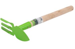 Мотыжка Сибртех Агроном стальная, комбинированная, дер. рукоятка, 60х380 мм