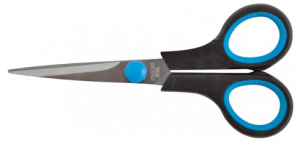 Ножницы FIT, бытовые, нерж, лезвие 1,7мм, прорезин ручки, 135мм