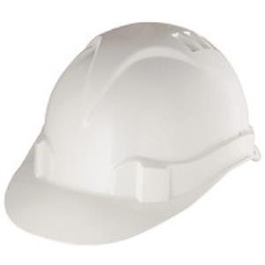 Каска защитная СИБРТЕХ, ударопрочная пластмасса, бел