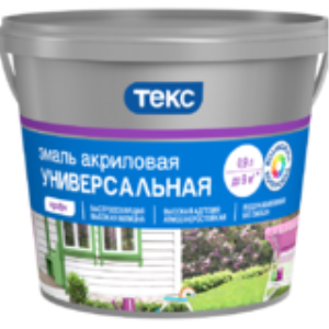 Эмаль акрил Текс Универсал мат бел 0,9л 