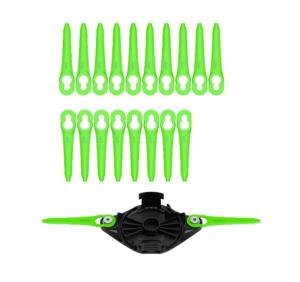 Нож пластиковый 20 шт с диском для двухсторонней установки для триммера Greenworks (2113207 и 2113507)