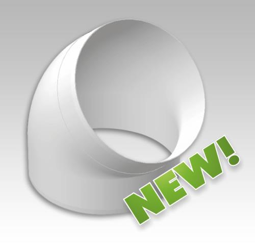 Колено круглое пластик 45 град D100 ЭРА