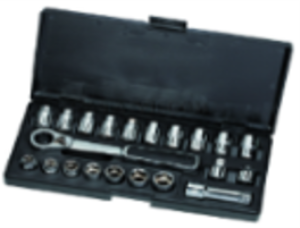 Набор торцевых головок Sata PASS THRU 3/8" 21 предметов, S09134
