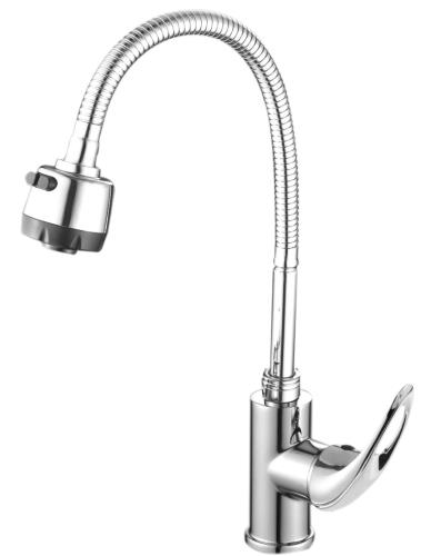 Смеситель для кухни I-TECH, LIBRA 40, однорычажный, гибкий излив, гайка