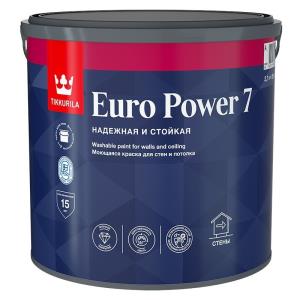 Краска ВД TIKKURILA EURO POWER 7 матовая, база под колеровку, С 2,7л