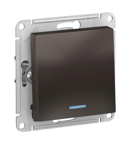 Выключатель AtlasDesign 1 кл с подсветкой, 10АХ, механизм, МОККО, SE