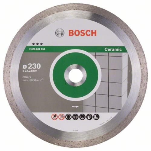 Диск алмазный BOSCH, 230x22,23мм, BF Ceramic, керамика