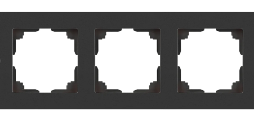 Рамка ЭРА Intro Accent 6-503-07, 3-постовая, графит