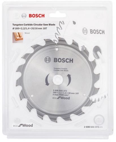 Диск пильный BOSCH ECO WO, 160х20/16x18зуб