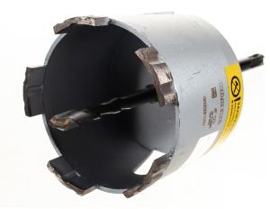 Коронка алмазная Hilberg Laser 80 мм,5Т, сухого сверления, безударная (армированный бетон, железобетон)