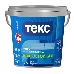 Краска ВД ТЕКС Профи, супербел, влагостойк, 0,9 л/1,3кг