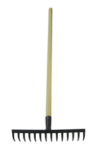 Грабли прямые РемоКолор с черенком, 14 зубьев