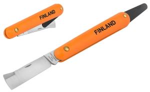 Нож садовый Finland складной, прямое лезвие, прививочный, язычок отгиба коры, 178мм