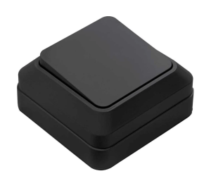 Выключатель BOLLETO 1 кл. накладной  черный 7021B IN HOME