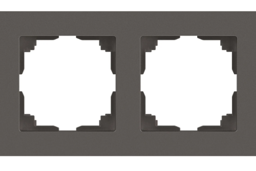 Рамка ЭРА Intro Accent 6-502-09, 2-постовая, титан