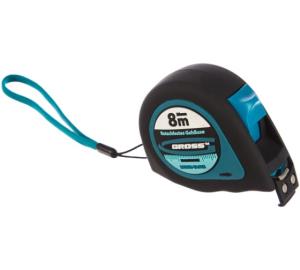 Рулетка GROSS, Ergonomisch, магнитный обрезиненный зацеп,8м x 25мм