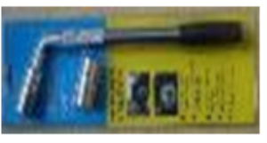 Ключ баллонный Г- образный 1/2" телескопический Кратон, со менными головками 17 х 19/ 21 х 23 мм, 360-500 мм.