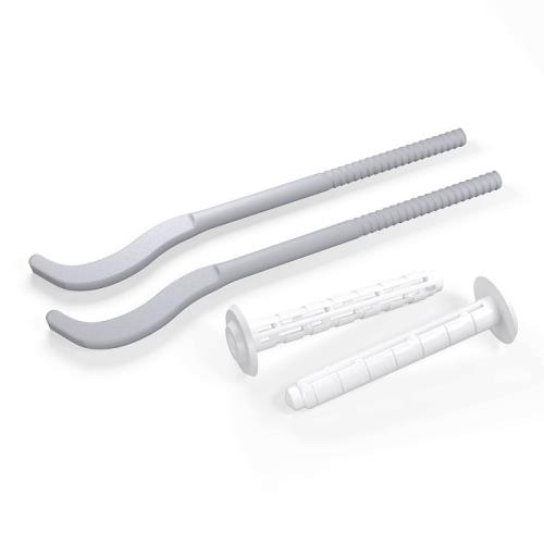 Комплект плоских кронштейнов Royal Thermo с дюбелями 7,2х170мм, серебристые (2 шт)