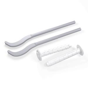 Комплект плоских кронштейнов Royal Thermo с дюбелями 7,2х170мм, серебристые (2 шт)