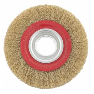 Щетка для точила MATRIX, 150х32 мм, плоская, латунированная витая проволока