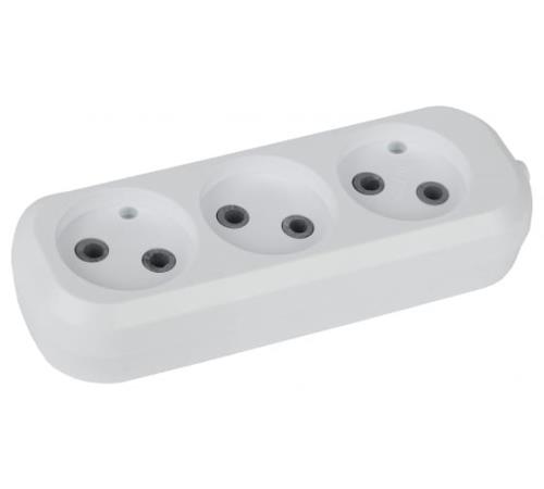 Колодка ЭРА KX-3, тройная, без заземл., белая