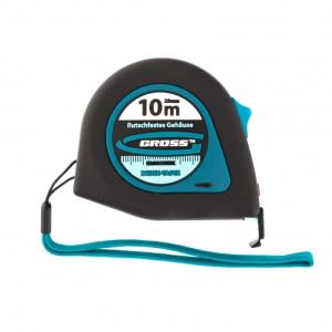 Рулетка GROSS, Ergonomisch, магнитный обрезиненный зацеп,10м x 25мм