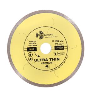 Диск алмазный отрезной 180*25,4 Сплошной ультратонкий hot press (керамогранит, мрамор, керамика)