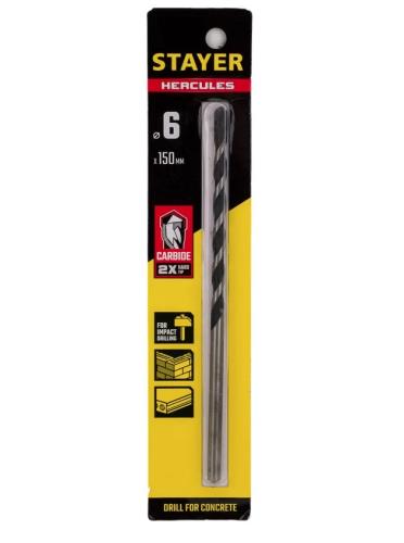 Сверло по бетону STAYER Hercules, 6 x 150 мм