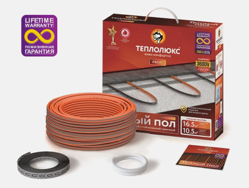 Кабель нагревательный "Теплолюкс" ProfiRoll 9,5 м/180 Вт