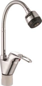 Смеситель для кухни I-TECH, SOLAR 42, однорычажный, гибкий излив, гайка