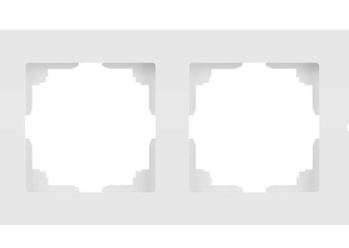 Рамка ЭРА Intro Accent 6-502-01М, 2-постовая, белый матовый