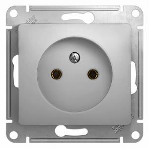 Розетка GLOSSA б/з,16А, механизм, АЛЮМИНИЙ