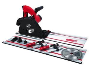 Пила дисковая погружная ELITECH ПД 1255П, 1200Вт,5500об\м,диск-ф160х20мм,рез-55мм,4.8кг,кор.,шина в комплекте