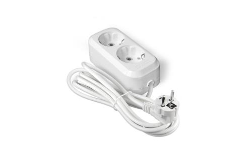 Удлинитель Универсал Е-302, 2гн., 2м, ПВС, 3х1