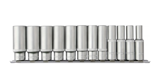 Набор головок торцевых Thorvik глубоких 3/8"DR на держателе, 8-19 мм, 12 пр