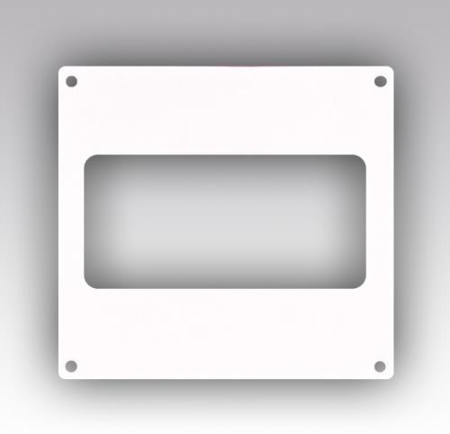 Накладка торцевая пластик 150х150 для воздуховода 60х120 ЭРА