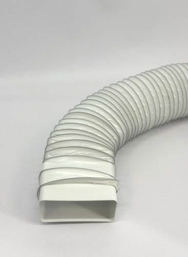 Воздуховод гибкий армир белый ПВХ 60х204, L=1м ЭРА