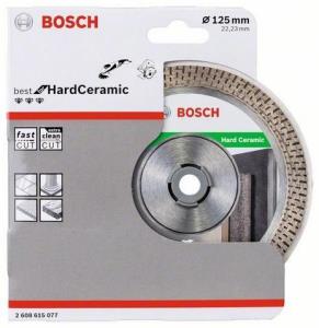 Диск алмазный BOSCH, 125Х22,2х1,4мм, высота 10мм, Bf HardCeramic, сухой рез,(керамика, кафель)