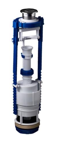 Клапан сливной кнопочный 2-х уровневый, кнопка хром, Стандарт