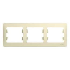 Рамка GLOSSA 3-постовая, БЕЖЕВЫЙ